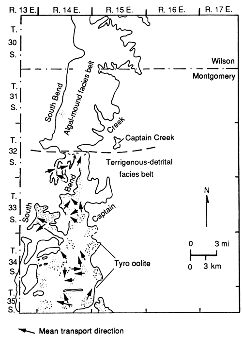 Many east and west directions plotted on map; no obvious geographic trend.