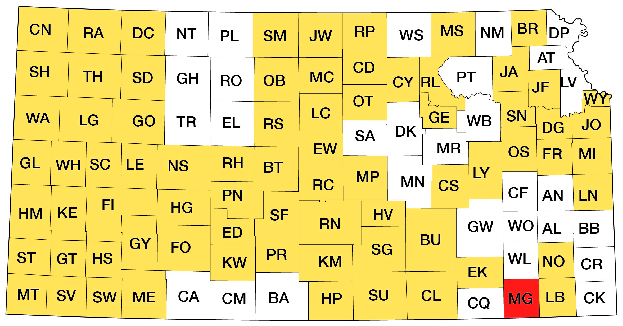 Index map of Kansas showing Montgomery County and other bulletins online.