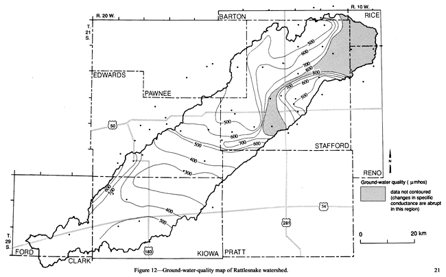 Quality consistently aroud 500 in most of area; rises suddenly to very large values in east.