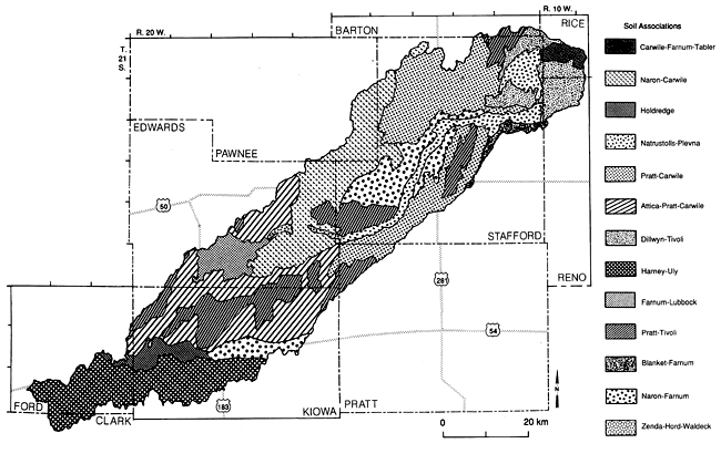 Sil associations shown for whole of watershed.