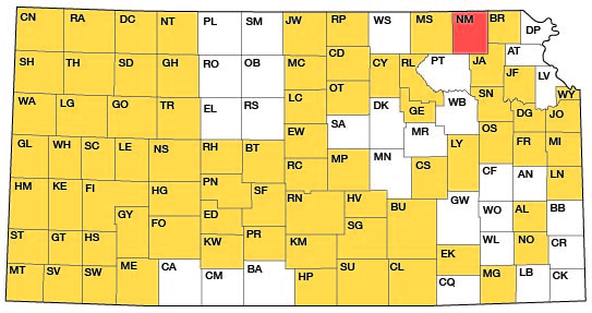 Index map of Kansas showing Nemaha County and other bulletins online.