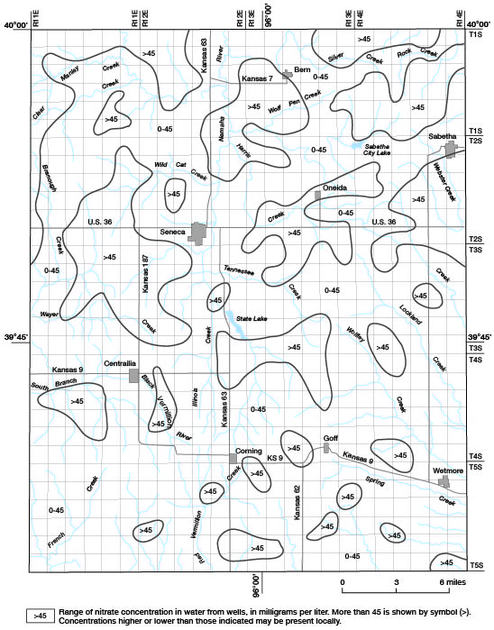 Contour map of nitrate.