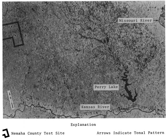 Black and white Landsat image.