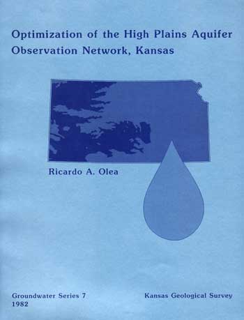 Cover of the book; metallic blue with darker blue text and a simple map of the High Plains aquifer.