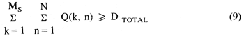 Average discharge rate Q(k,n) greter than or equal to minimum required total rate of ground-water usage D(total).