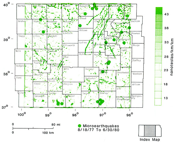 Microearthquakes In central Kansas.
