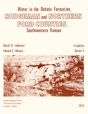 cover of report; cream paper with red-brown text and red-brown photo of Dakota outcrop
