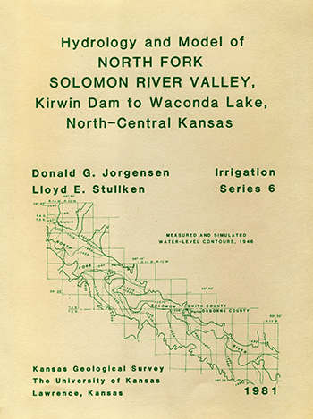 cover of report; light green paper with green text and map of study area