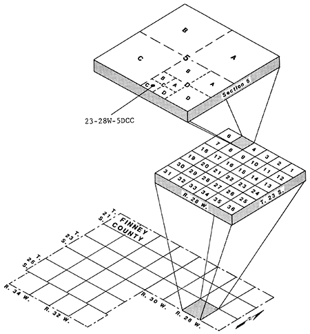 Well 5dcc is also known as SW SW SE sec 5 (a = NE, b = NW, c = SW. d = SE).