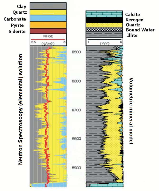 Neutron-induced gamma-ray spectroscopy logs give direct estimates of elemental concentration.