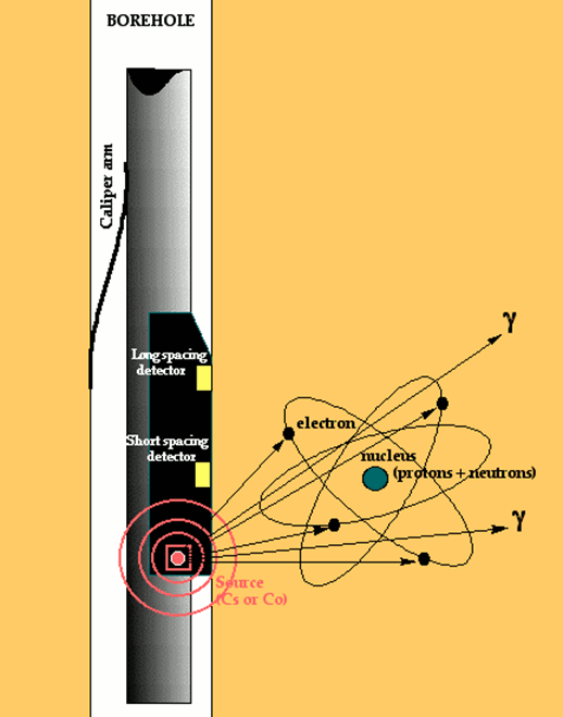 Schematic of a density tool.