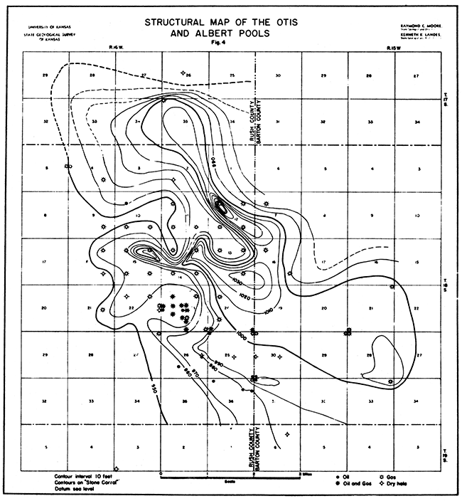 Structural map oof the Otis and Albert pools.