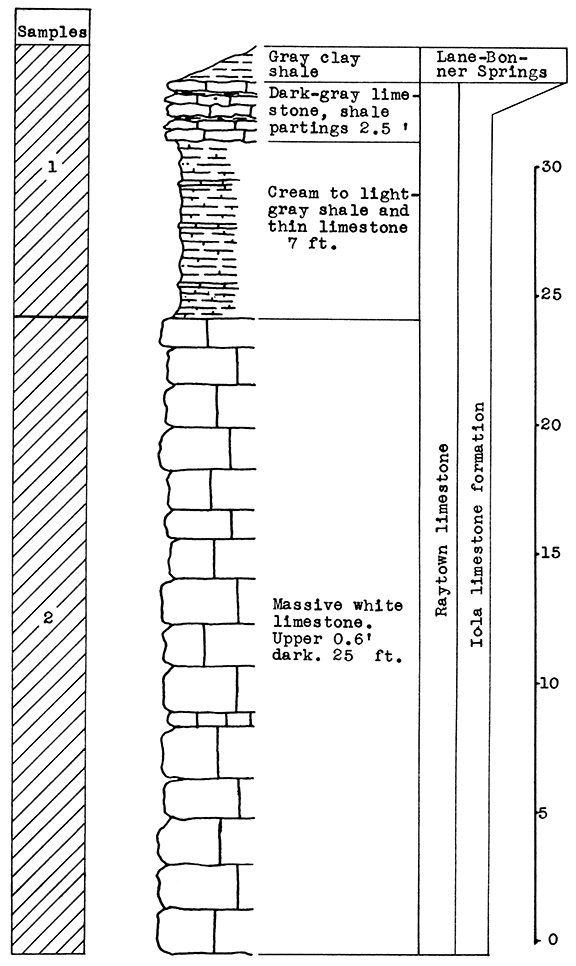 Stratigraphic section of quarry at the Monarch Cement plant, Humboldt.