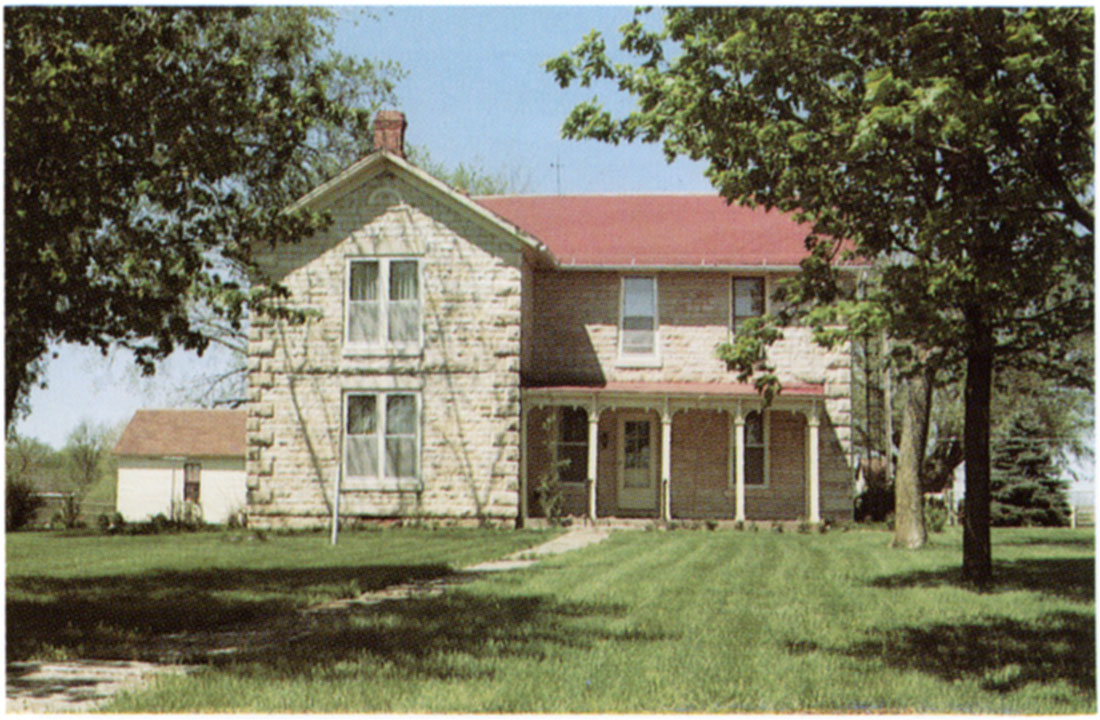 Color photo of stone home near Elmdale was constructed in 1891.