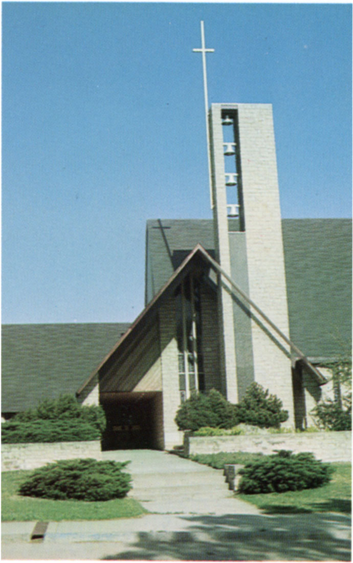 Color photo of the Trinity Lutheran Church at Winfield.