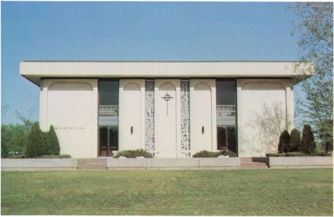 Color photo of the Church of Saint Jude in Wichita.