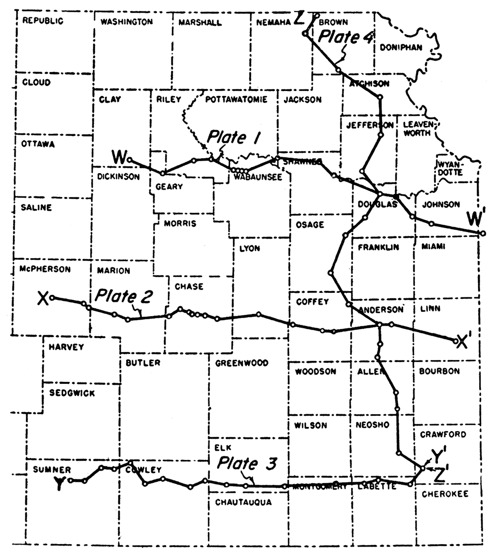Index map showing location of cross sections.