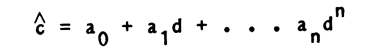 Calcite content = a0 + a1d + . . . + and^n.