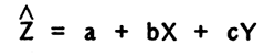 Trend surface = a + bX + cY.