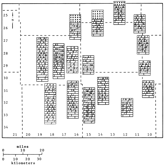 Several mineralogical logs created from cuttings for Viola wells.