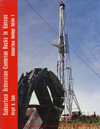 Cover of the book; color photo of drilling rig with red band to left with white text.