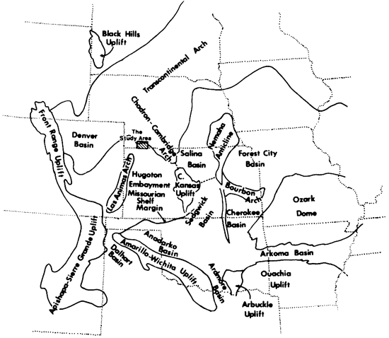 Structural features in the Midcontinent.