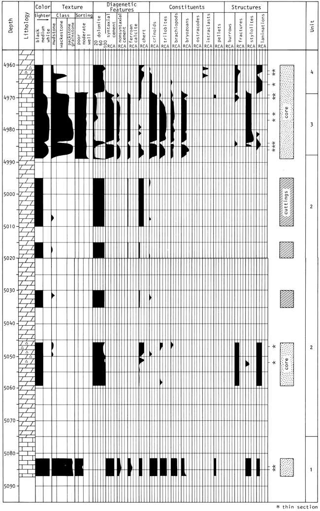 Core descriptions of Sinclair-Prairie well Degeer 1.