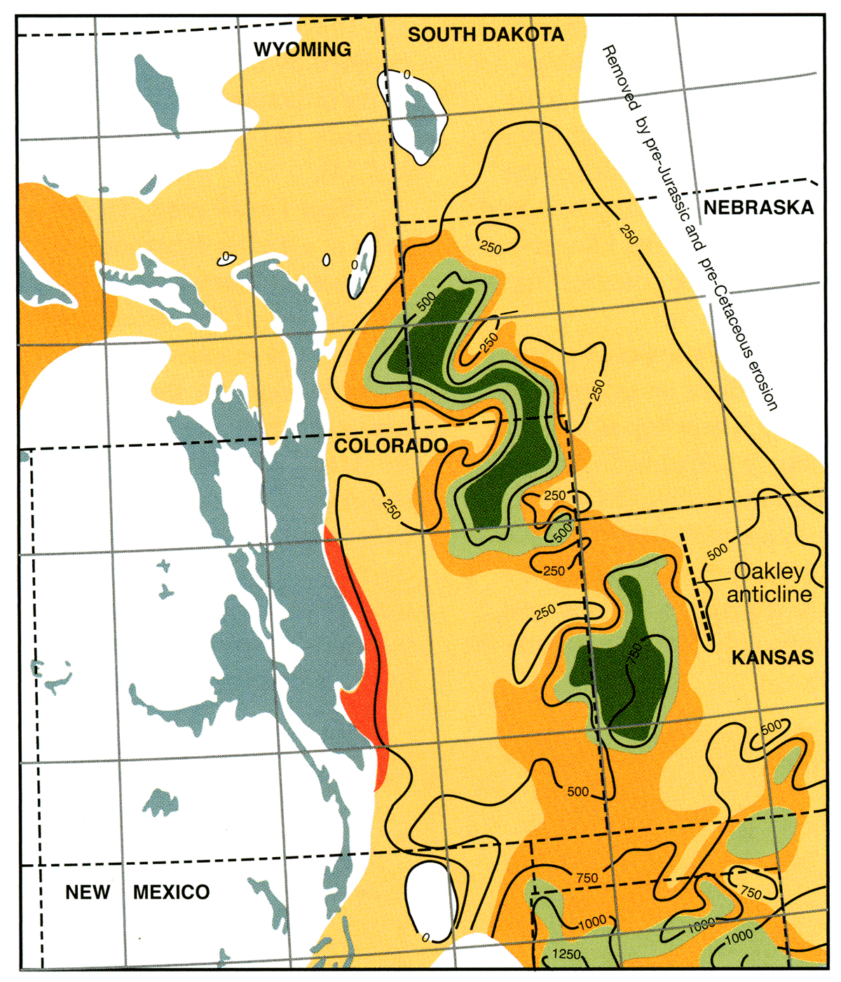 Distribution of clastic- and evaporite-dominant lithofacies within the Permian Nippewalla Group in the western part of the Great Plains.
