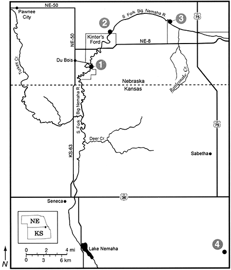 Map of field-trip stops.