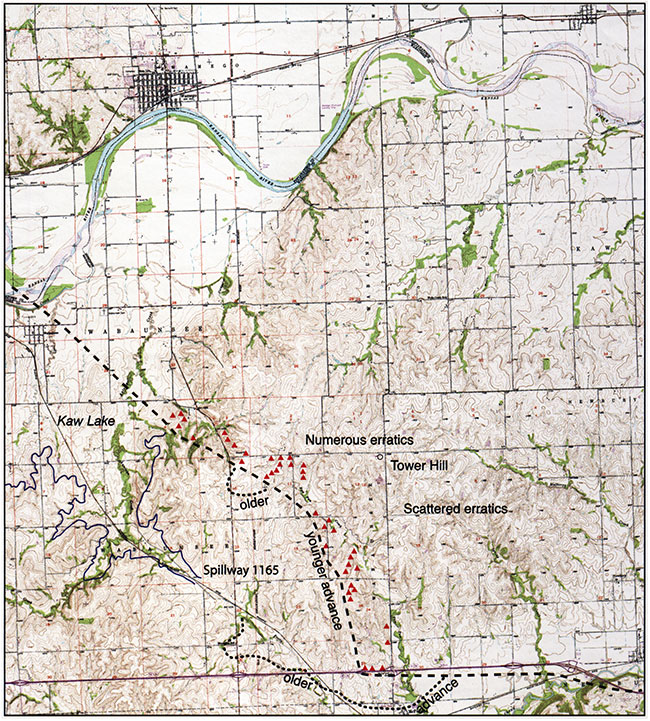 Southwestern-most continental glaciation of North America.