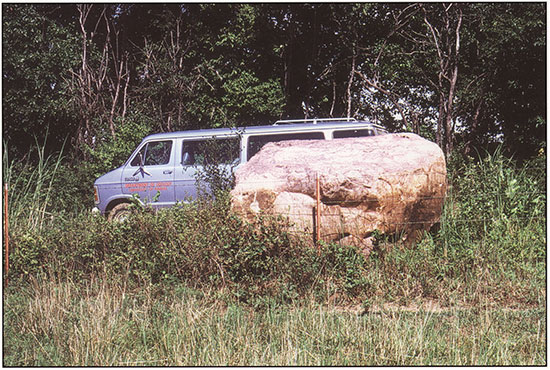 Sioux Quartzite boulder northwest of Dover, Kansas.