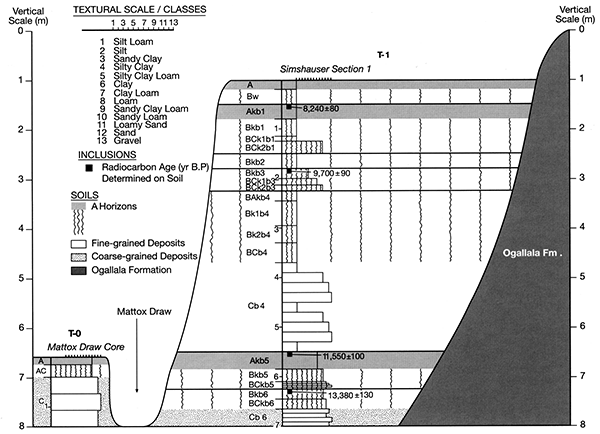 Cross section of Mattox Draw.