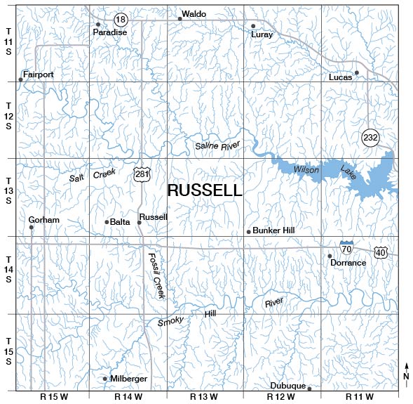 Streams and rivers in Russell County.