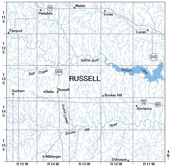 Streams and rivers in Russell County.