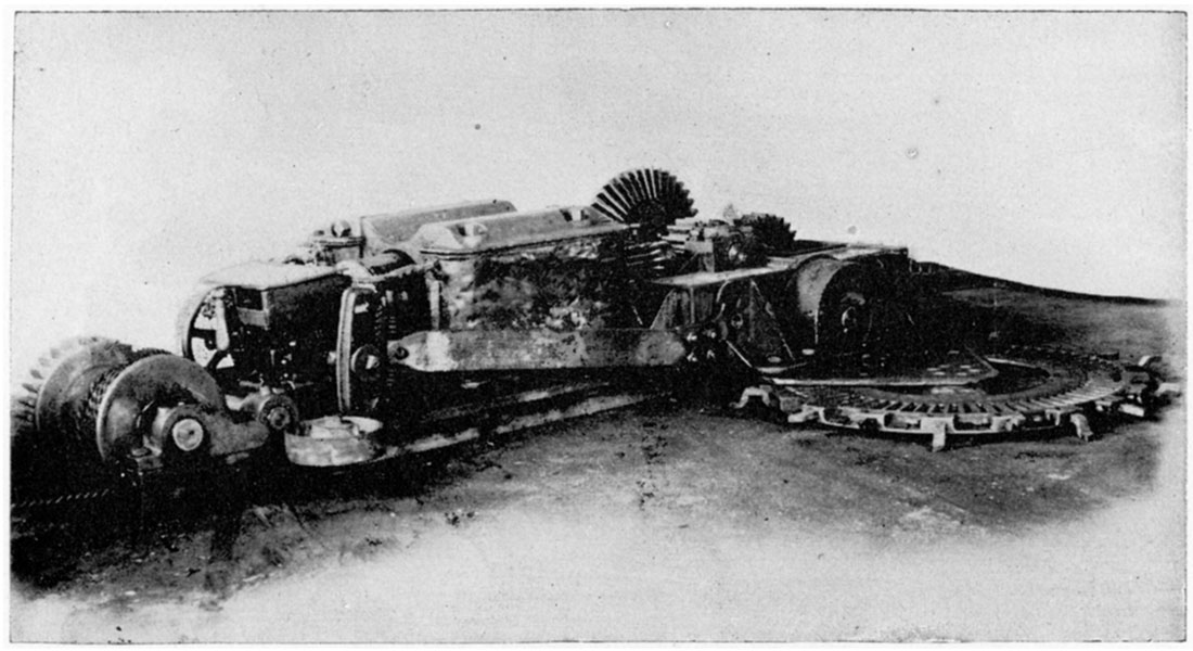 The Carr electric coal mining machine, showing cutting wheel.