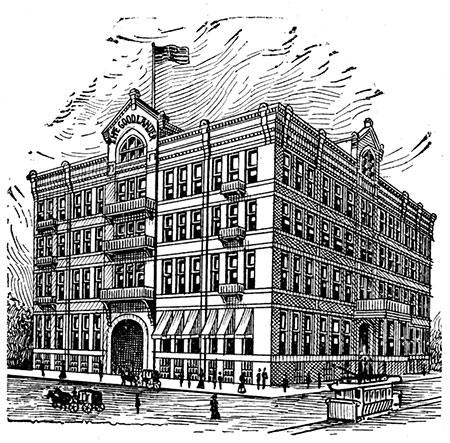 Sketch of the Goodlander Hotel and Sanitarium, Fort Scott, Kan.