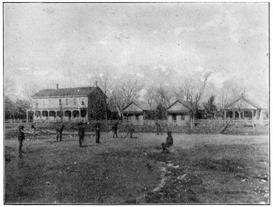 Black and white photo of Hotel and Cottages, Iola.