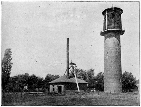 Black and white photo of Water-works Plant, Cherokee.