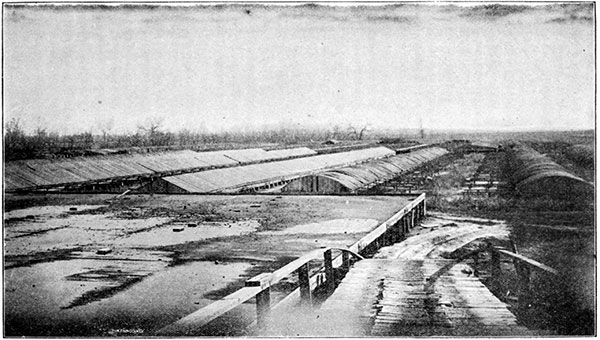 Black and white photo of Solar Process Salt Plant of Solomon City.