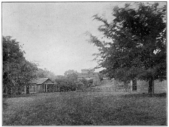 Black and white photo of Bath-house and Pavilion, Arrington Springs.