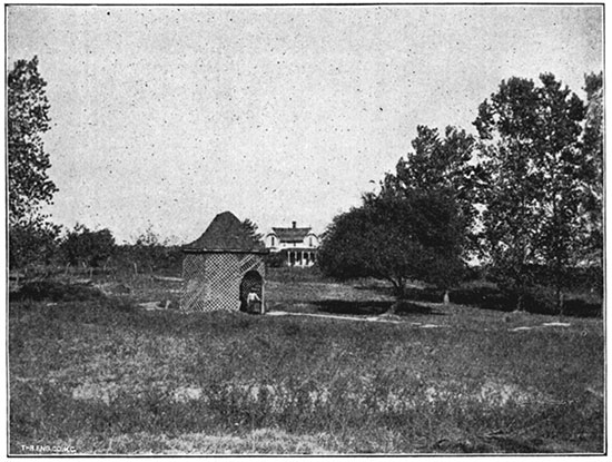 Black and white photo of Conway Springs.