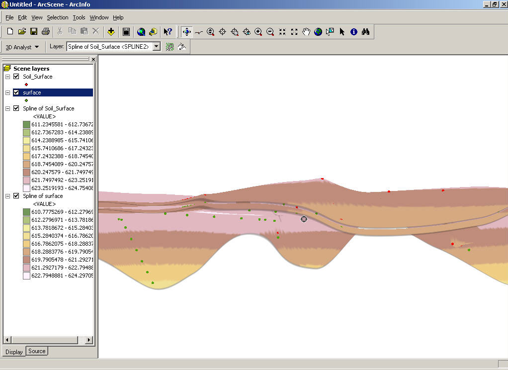 Screen view from Spatial Analyst software