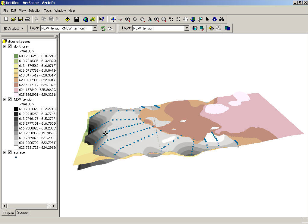 Screen view from Spatial Analyst software