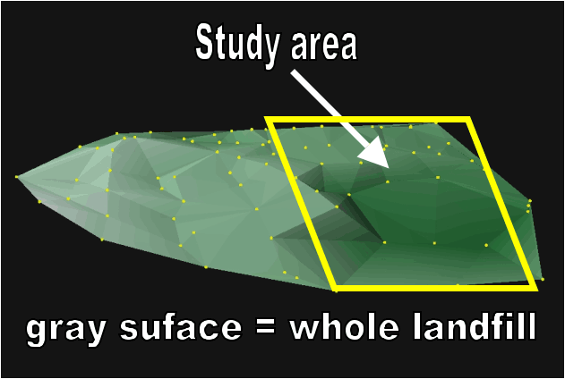 3-D surface created by GIS data from city