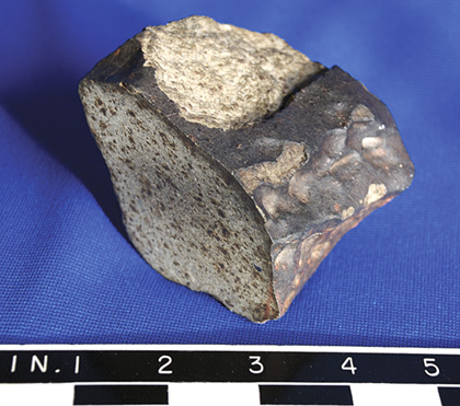 Color photo of chondrite; 5 inches across
