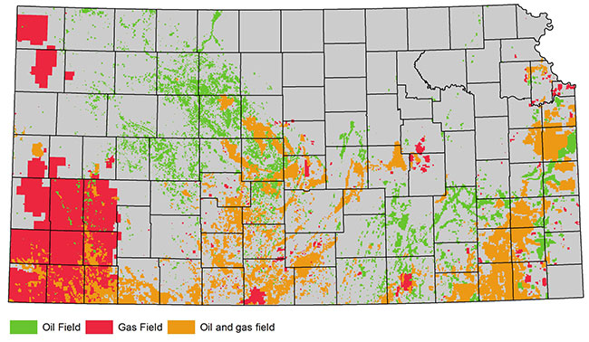 Oil and gas fields are found in all areas of the state.