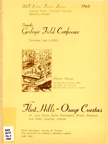 Cover of the book; cream paper with black text, sketch of visitors at Wilson's Springs.