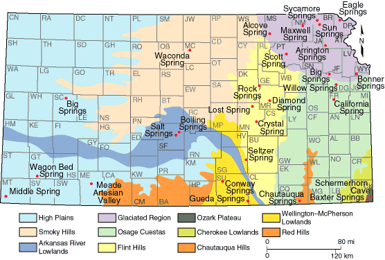 Physiographic map of Kansas; each area will be discissed on the next pages.