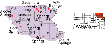 Covers Northeast Kansas west to Marshall and south to northern Shawnee and Douglas.