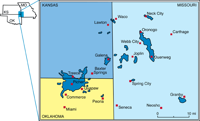 Map shows zones in SE Kansas, SW Missouri, and NE Oklahoma.